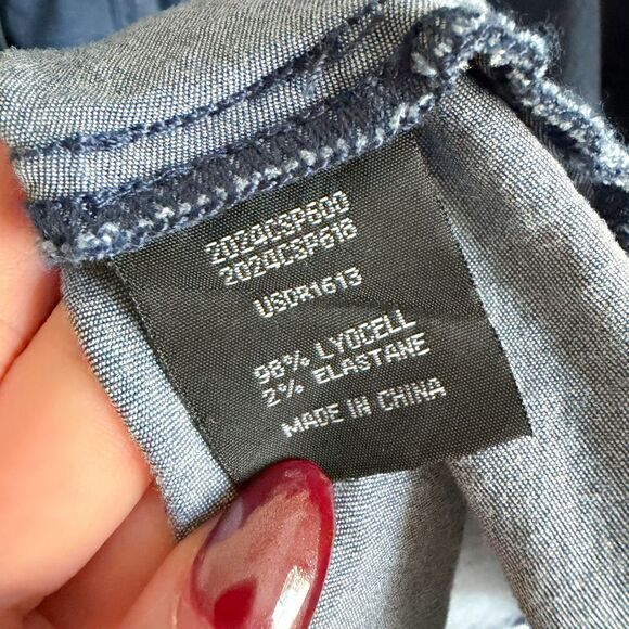 Universal Standard Perfect Tencel Chambray Drop Waist Shirtdress Size S - Picture 8 of 8